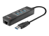 Lindy USB 3.1 Hub & Gigabit Ethernet Adapter - Right-angle