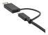 StarTech.com 3ft (1m) USB C Cable w/ USB-A Adapter Dongle, Hybrid 2-in-1 USB C Cable w/ USB-A | USB-C to USB-C (10Gbps/100W PD), USB-A to USB-C (5Gbps), USB-A Host to USB-C DisplayLink Dock - Close up